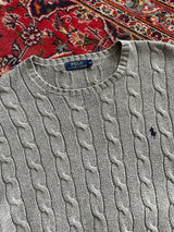 Ralph Lauren Cable Knit Crewneck Jumper (M)