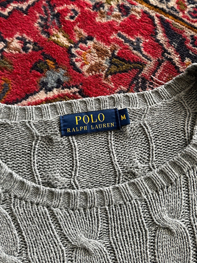 Ralph Lauren Cable Knit Crewneck Jumper (M)