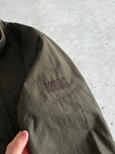 Barbour wax Steve McQueen Rectifier Zip Up Harrington Jacket (M)