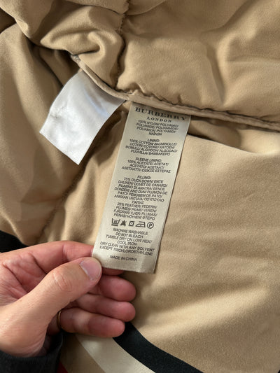 Burberry Down Fill Zip Up Puffer Jacket (S)