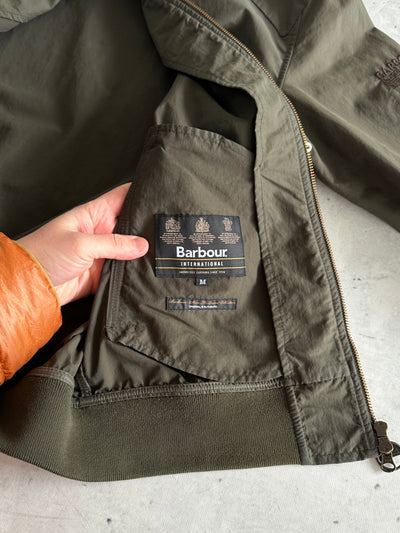 Barbour wax Steve McQueen Rectifier Zip Up Harrington Jacket (M)