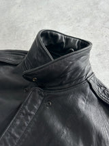 Vintage Avirex A-2 Cobras Zip Up Leather Jacket (L)