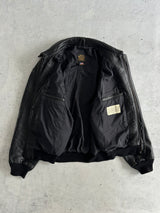 Vintage Avirex A-2 Cobras Zip Up Leather Jacket (L)