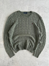 Ralph Lauren Crewneck Cable Knit Jumper (XL)