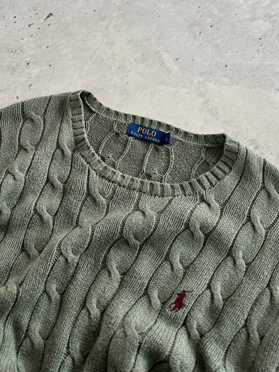 Ralph Lauren Crewneck Cable Knit Jumper (XL)