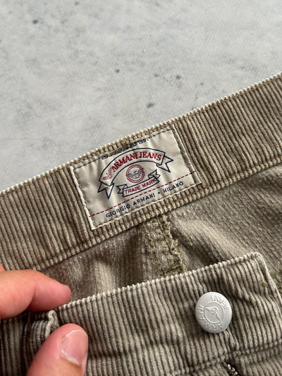Vintage Armani Jeans Straight Leg Corduroy Trousers (W34 x L30)