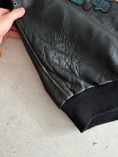 Vintage Avirex A-2 Cobras Zip Up Leather Jacket (L)