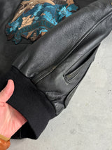 Vintage Avirex A-2 Cobras Zip Up Leather Jacket (L)
