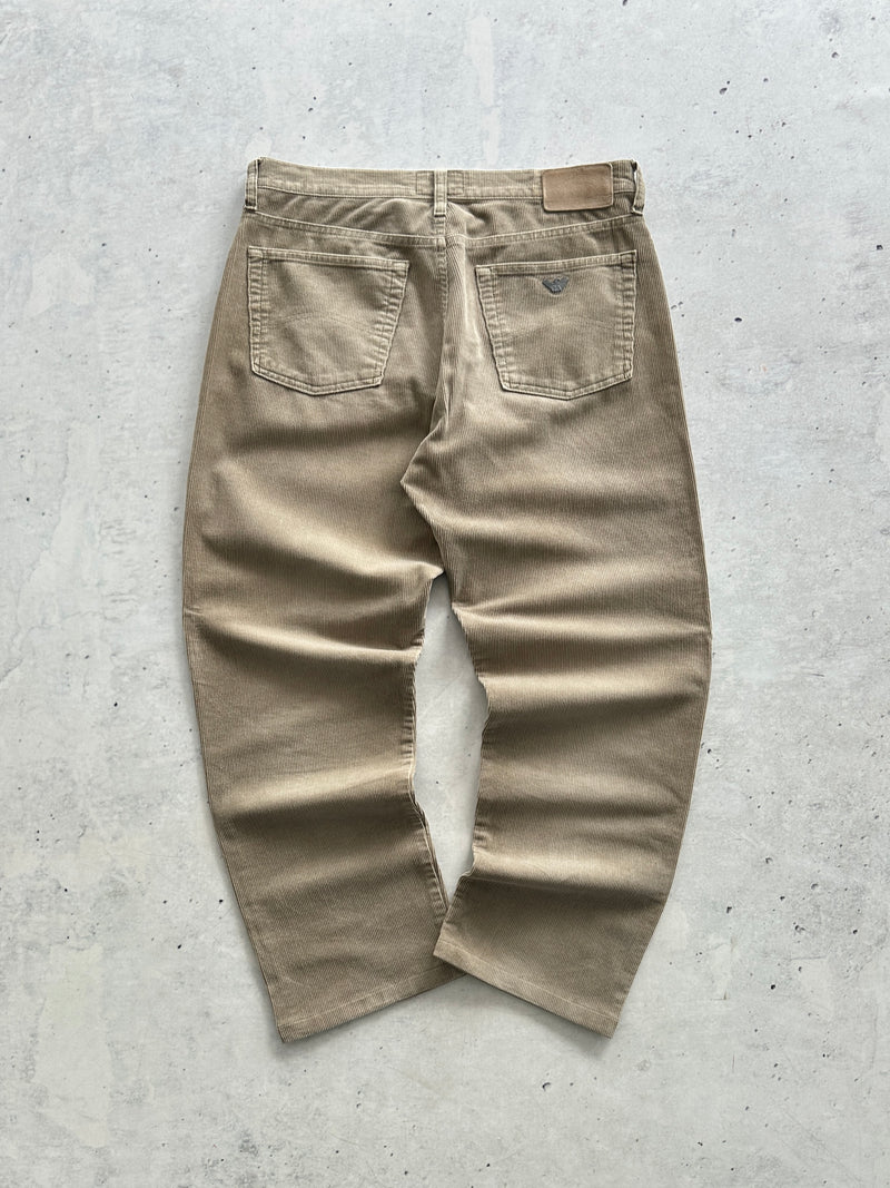 Vintage Armani Jeans Straight Leg Corduroy Trousers (W34 x L30)