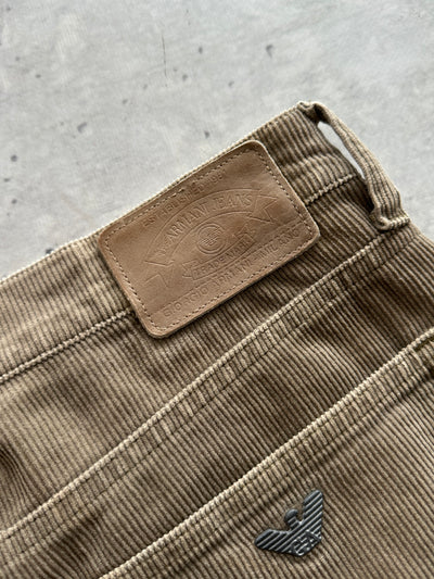 Vintage Armani Jeans Straight Leg Corduroy Trousers (W34 x L30)