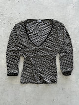 Dolce & Gabbana D&G Monogram 3/4 Sleeve Top (Women's S)