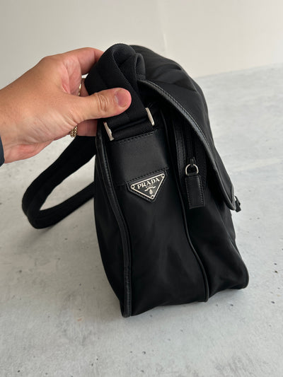 Prada Nylon Buckle Crossbody / Messenger Bag (One Size)