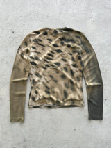 00's Just Cavalli V Neck Long Sleeve Top (Women's M)