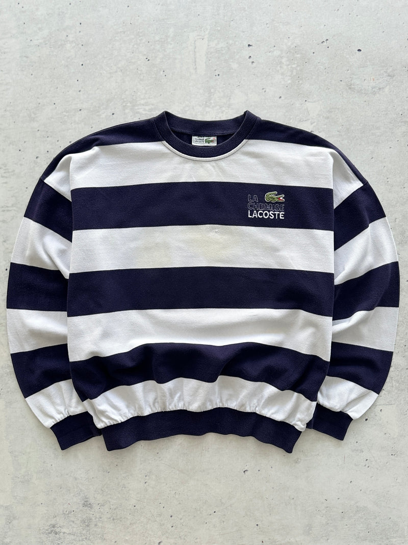 80's Chemise Lacoste Stripe Pullover Jumper (L)