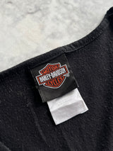 Vintage Harley Davidson V Neck Diamanté T Shirt (Women's S)