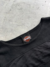 00's Harley Davidson Mesh Insert Long Sleeve T Shirt (Women's S)