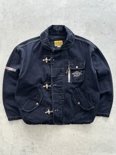 90's Energie Fireman clasp contrast stitch canvas Jacket (L)