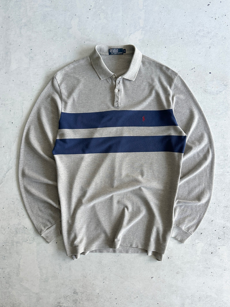 Ralph Lauren Stripe Long Sleeve Polo Shirt (XL)