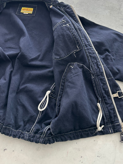 90's Energie Fireman clasp contrast stitch canvas Jacket (L)