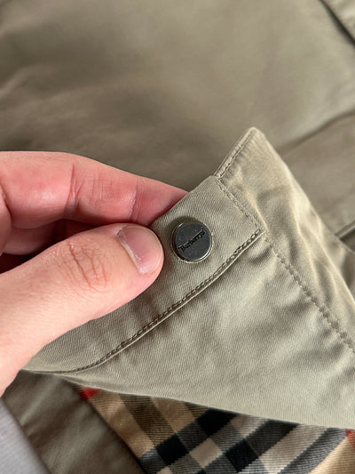 90's Burberry Nova Check Camden Car Coat (L)