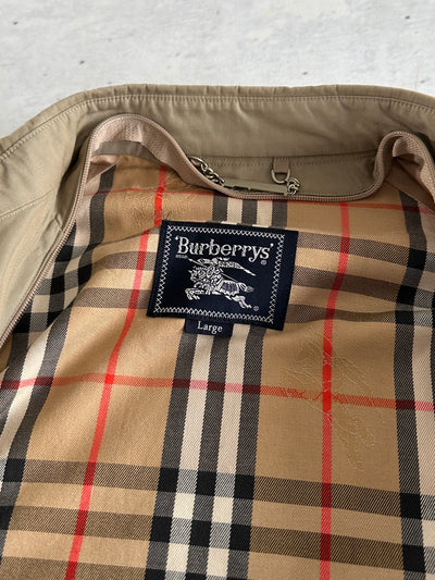 90's Burberry Nova Check Camden Car Coat (L)