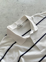 Vintage Christian Dior Embroidered Logo Stripe Polo Shirt (XL)