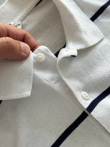 Vintage Christian Dior Embroidered Logo Stripe Polo Shirt (XL)