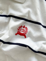 Vintage Christian Dior Embroidered Logo Stripe Polo Shirt (XL)