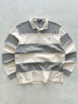 90's Ralph Lauren Heavyweight Stripe Rugby Shirt (XL)