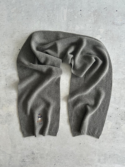 Ralph Lauren Embroidered Polo Bear Knit Scarf (One Size)