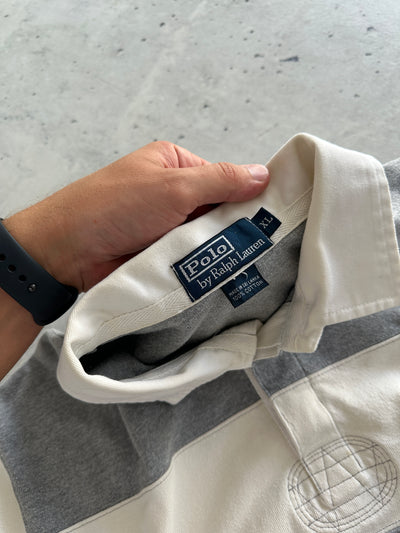 90's Ralph Lauren Heavyweight Stripe Rugby Shirt (XL)
