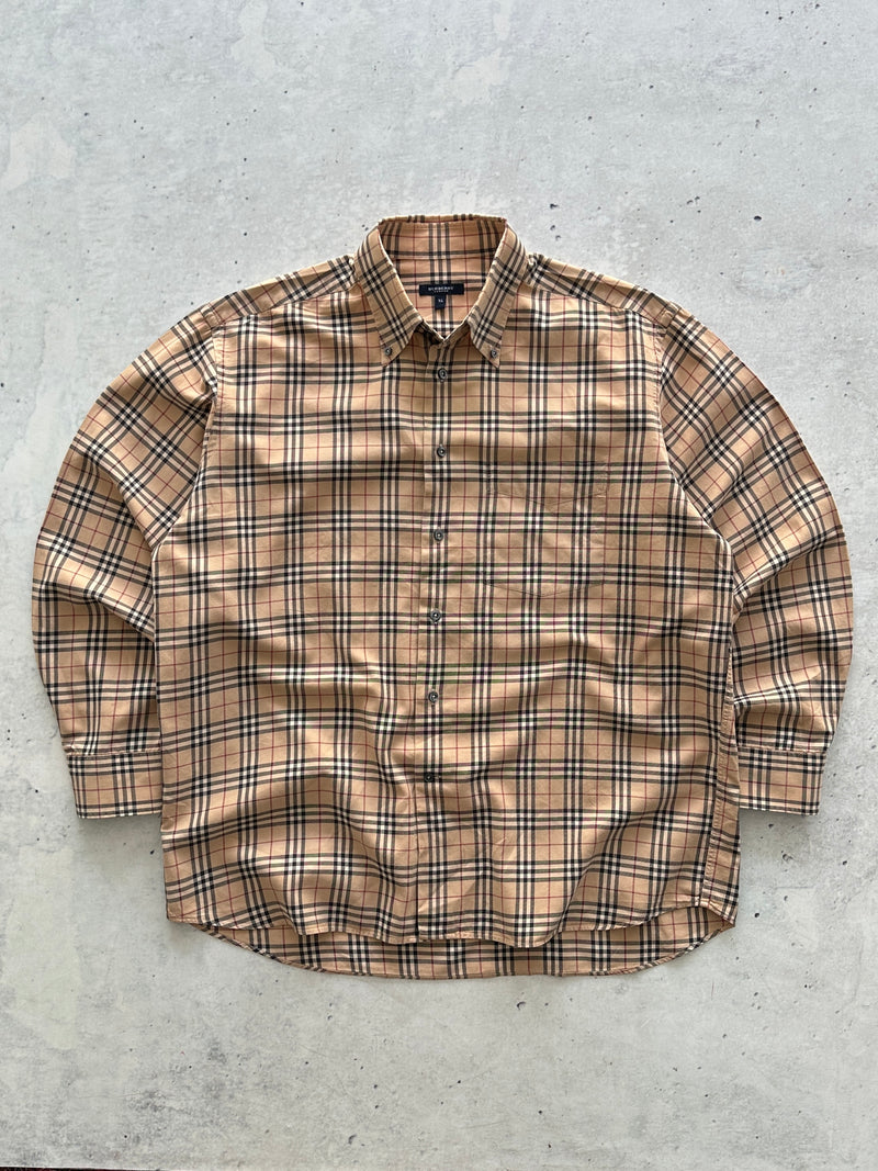 Burberry Nova Check Long Sleeve Shirt (XL)
