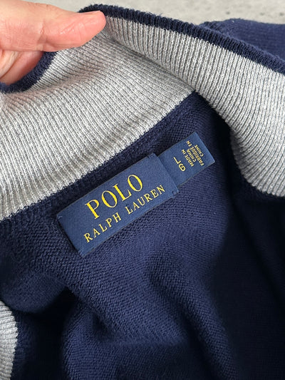 Ralph Lauren Zip Up Knit Jumper (XL)