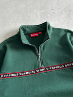 AW/16 Supreme World Famous 1/4 Zip Sweatshirt (L)