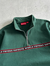 AW/16 Supreme World Famous 1/4 Zip Sweatshirt (L)