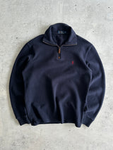 Ralph Lauren Ribbed 1/4 Zip Pullover Jumper (S)