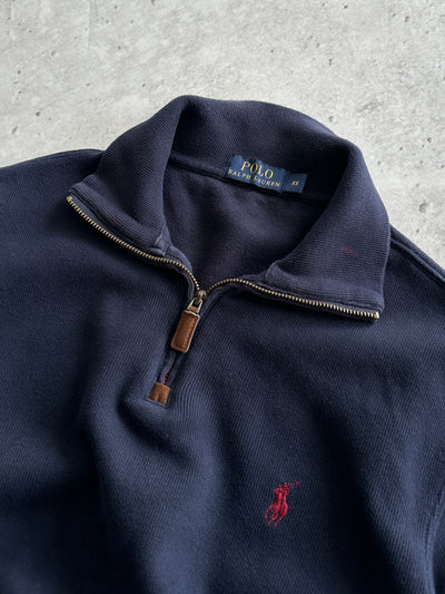 Ralph Lauren Ribbed 1/4 Zip Pullover Jumper (S)