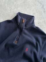 Ralph Lauren Ribbed 1/4 Zip Pullover Jumper (S)