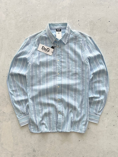 Brand New Dolce & Gabbana Vertical Stripe Long Sleeve Shirt (M)