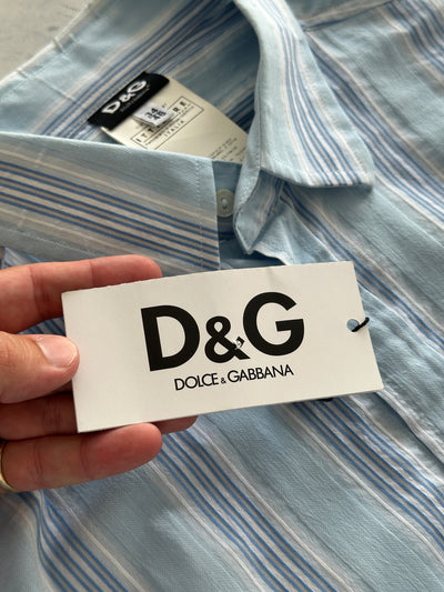 Brand New Dolce & Gabbana Vertical Stripe Long Sleeve Shirt (M)