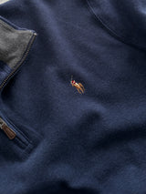 Ralph Lauren Ribbed 1/4 Zip Pullover Jumper (L)