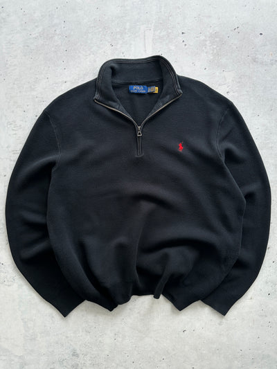 Ralph Lauren Waffle 1/4 Zip Pullover Jumper (L)