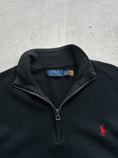 Ralph Lauren Waffle 1/4 Zip Pullover Jumper (L)