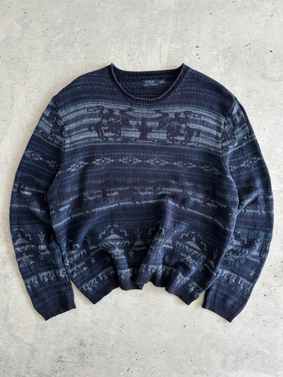 Ralph Lauren Western cowboy Crewneck Knit Jumper (XL)