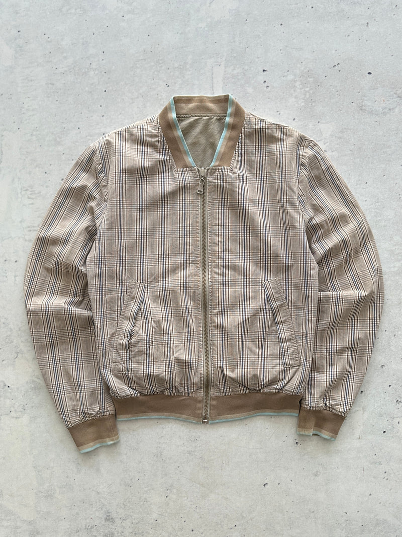 00's Dolce & Gabbana Checked Reversible Bomber Jacket (S)