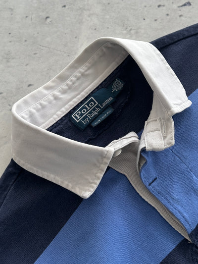 90's Ralph Lauren Heavyweight Stripe Rugby Shirt (L)