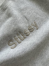 Stussy Fleece Lined Spell Out Crewneck Sweatshirt (L)