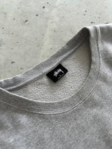 Stussy Fleece Lined Spell Out Crewneck Sweatshirt (L)