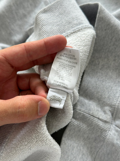 Stussy Fleece Lined Spell Out Crewneck Sweatshirt (L)