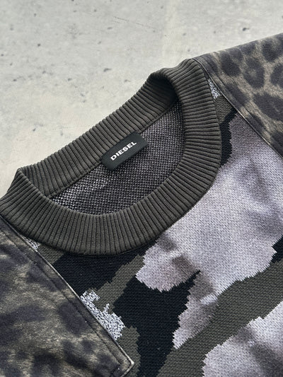 Diesel camo utility knit Crewneck Jumper (S)